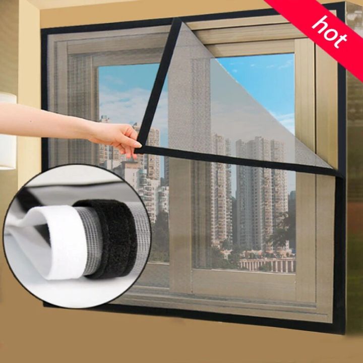 Ctom Size Mosquito Screen Window One Piece Black Self-adhesive Window - View #9