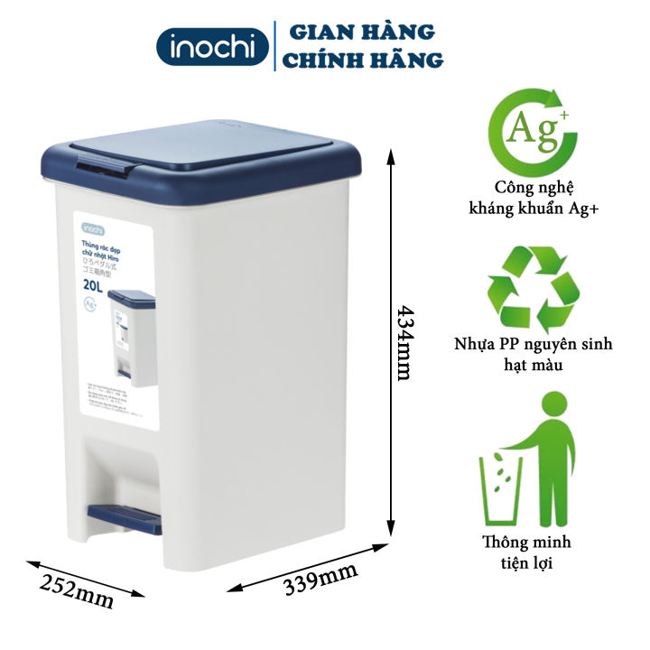 [Có Lõi] Thùng rác nắp lật 5L/10L/15L - sọt rác nắp lật thể tích 5 lít ...