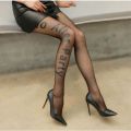 Stocking Tipis Tulisan No After Party Pantyhose Overknee Socks Kaos kaki. 