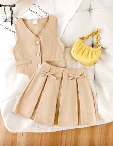 Lea Girl Vest and Ribbon Skirt Terno Set Coordinates oo