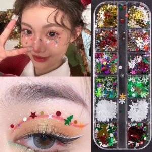 Glitter Color Nail Patch White Snowflake Ultra-thin Sequins Beauty Skin Care Shiny and Eye-catching