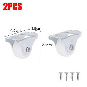 4pcs 1Inch Furniture Lightweight Guide Wheel Directional Flat Industrial Caster Wheels Thick Plate Non-Swivel Orienteering Fixed Wheel Trolley Toolbox