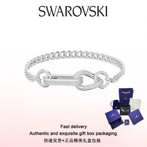 ♈Swarovski♈ Stylish Womens Jewelry The New S9252 sterling silver pavé mixed links white diamonds Dextera bracelet Valentines Day gifts birthday gifts Free genuine gift box