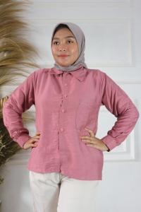 kemejaatasan wanitablouse wanitabaju murahpolo linen bisa codgamis murah