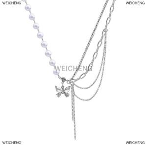 [COD] WEICHENG Shiny Butterfly Necklace Exquisite Multi-layer Clavicle Chain Necklaces for Women 2022 Trend Aesthetic Jewelry