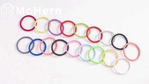 203 Pieces Hair Ties No Damage 4MM Elastic Hair Ties Medium Size Ponytail Holders for Women and Girls Multicolor (20 Colors)
