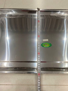 Mâm Khay Cạn Chữ Nhật Inox Khay Inox Dày Đẹp Hàng Loại Tốt 40x60cm