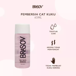 BRASOV Nail Polish Remover 65ml - Pembersih Kutek - Penghapus Cat Kuku - Pembersih Kutek - Kosmetik Herbal Online