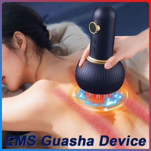 Electric Meridian Brush EMS Body Massager Scraping Red Light Heating Guasha Device Anti Cellulite Massage Fat Burner USB Charging