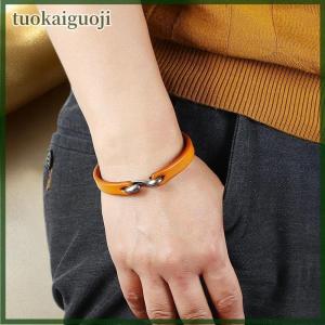 tuokaiguoji Vingtage สร้อยข้อมือสายรัดข้อมือหนังวัวสำหรับผู้ชายผู้หญิงสายรัดข้อมือพังค์กำไลข้อมือเครื่องประดับคู่ของขวัญ