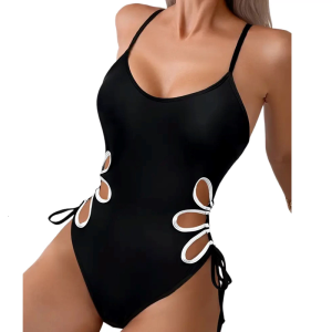 Women Push Up Bathing Suit 1 Pc Swimsuit Ladies Cutout Swimwear Fashion Hollow Out Swimming Suit for Beachwear