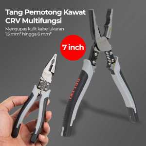DELIXI Tang Pemotong Kawat CRV Multifungsi Wire Cutter 9 inch / Tang Potong Kabel Super Tajam Multifungsi Serbaguna / tang kombinasi 1 set komplit murah kupas kabel