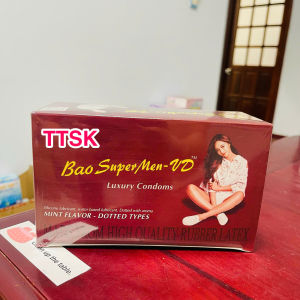 BAO CAO SU SUPER MEN -VD HƯƠNG BẠC HÀ VÀ CÓ GAI CHẤM LI TI - HỘP 10 CÁI ( CHE TÊN SP KHI GIAO HÀNG )