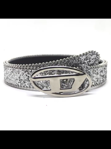 Adult Full Sequins Belt for Dress Adjustable D Letter Buckle Waist Belt Harajuku Buckle Waist Belt Ladies Skirt Belt