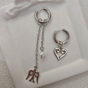 Hmeme Retro ngọc trai mặt dây chuyền thả Bông tai cho phụ nữ cá tính tua Bông tai đồ trang sức quà tặng