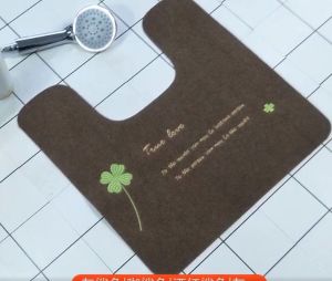 JJT Thảm Chùi Chân Trải Sàn Nhà Thấm Hút Nước Chống Trơn Trượtthảm phòng tắm Sợi nhỏ chất lượng cao hút nước khô nhanh. thảm phòng tắm Thảm chùi chân nhà tắm thảm toilet hình chữ U vải thấm nước in polyester chống trơn trượt.