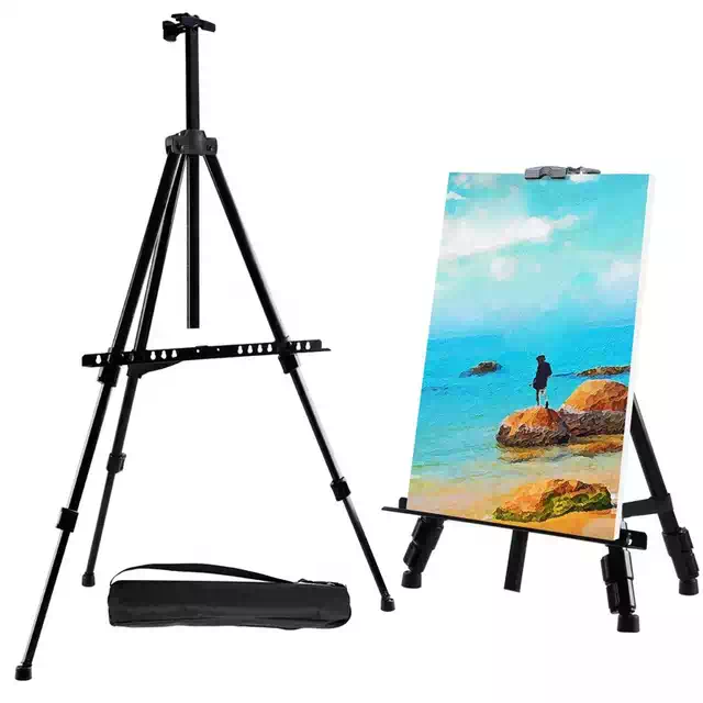 Bomeijia 70" Display Easel Stand Aluminum Metal Tripod Adjustable Art ...