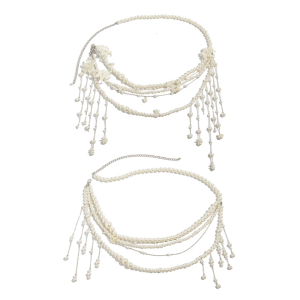 Imitation Pearls Tassels Waist Chain for Women Adjustable Body Chain Beach Accessory Wedding Accessories