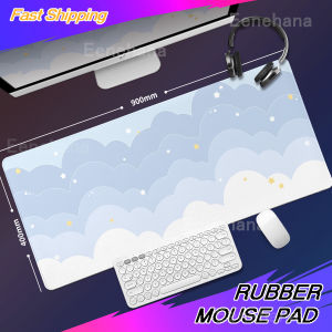 Light Blue Pink Clouds Desk Mat Kawaii Purple Mouse Pad Cute Rubber Pad Extended Pad Gaming Keyboard Mats Large XXL Girl Carpet2026
