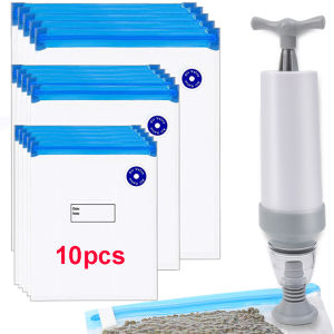 Reusable Vacuum Storage Bags 3D Printer Filament Electric Vacuum Pump Air Valve Pump Sealing Vegetables Food Storage Zipper Bag2026