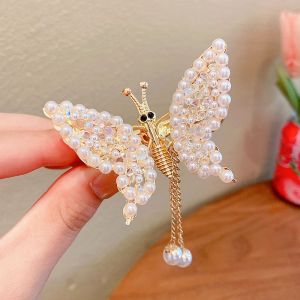 Kids Hot Selling Dancing Butterfly Hairpin Antique Style Hair Accessories 宝宝网红新款会动的蝴蝶发卡仙女发饰唯美古风头饰
