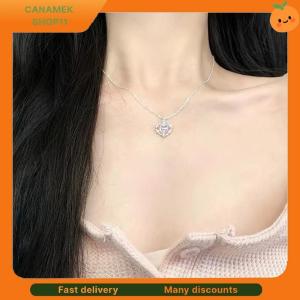 ❣️❣️❣️ Moonstone Neon Hollow Heart Necklaces Women Light Luxury Senior Design Sense Temperament Simple Necklace Party Jewelry Gift