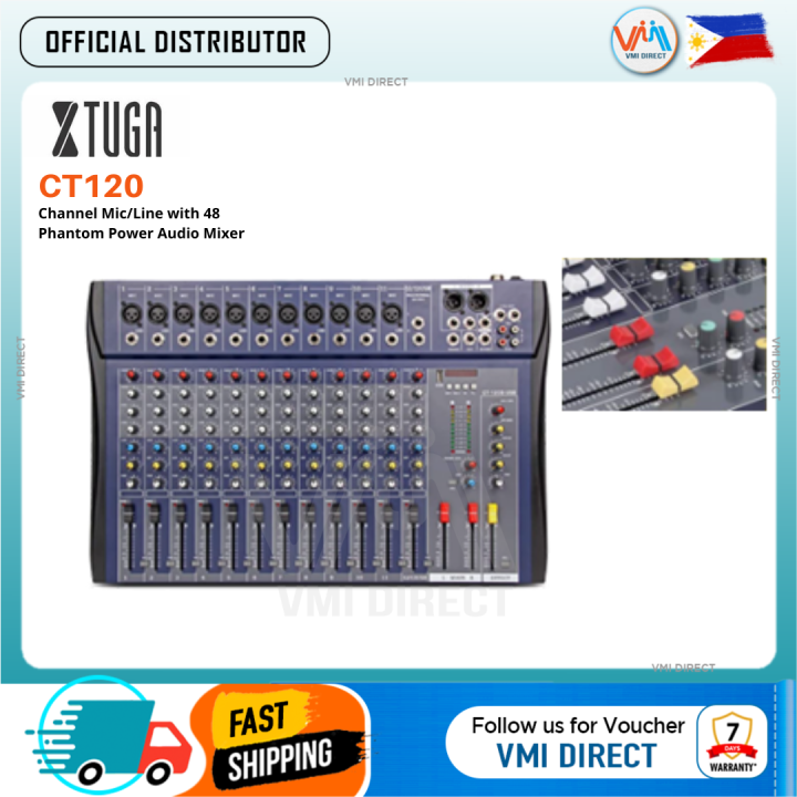 XTUGA CT120 12-Channel Professional Audio Mixer for Computer