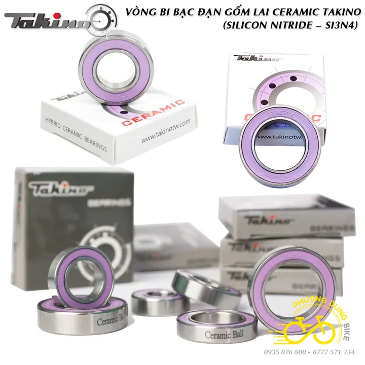 206803 Vòng bi bạc đạn gốm lai CERAMIC TAKINO (Taiwan) 608 689 699 6000 6001 ...