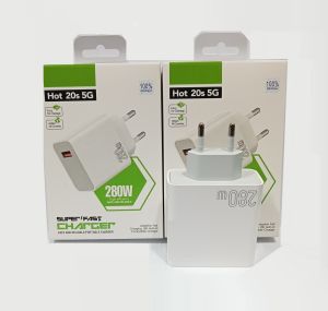 Adaptor Kepala Charger Hp 280W For INF HOT 30 & HOT 20S 5G Adapter USB-A Universal Fast Charging