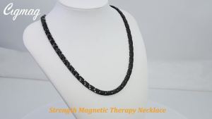 สร้อยคอแม่เหล็ก - สร้อยคอไทเทเนียมสำหรับผู้ชายและผู้หญิง สแตนเลสแม่เหล็กความแข็งแรงสูง - พร้อมเครื่องมือปรับขนาดและกล่องของขวัญ