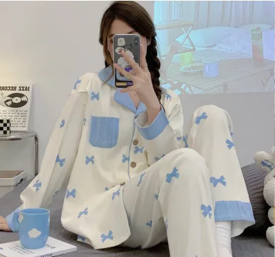 Quality Confinement Clothing / Spring and Autumn Maternity Pyjamas / Postpartum Breastfeeding Maternity Wear