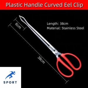 Eel Clip Stainless Steel Sea Fishing Clip Fish Crab Paper Scraps Fishing Iron Tongs Plastic Handle