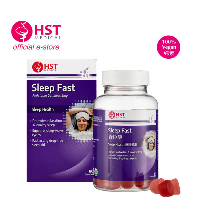 HST Medical® Sleep Fast Melatonin Gummies (5mg) [Sleep Aid] | Lazada ...