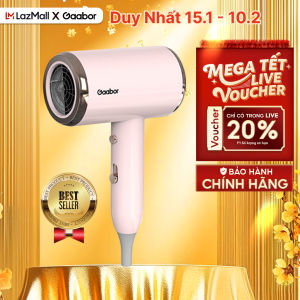 Máy sấy tóc Gaabor N1000D công nghệ ánh sáng xanh 2 chiều nóng lạnh công suất 1000W - Bảo hành 12 tháng 1 đổi 1