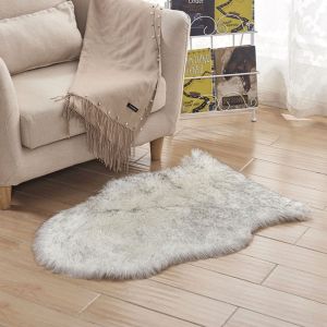 OWMXZL Home Decor Imitation Wool Non Slip Floor Protection Long Hair Carpet Bedroom Mats Sheepskin Rug Soft Rugs Faux Fur