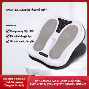 Máy massage bàn chân đa chức năng bằng xung điện EMS kết hợp chườm nóng 3 mức nhiệt độ 15 chế độ hoạt động tăng giảm 50 cấp độ