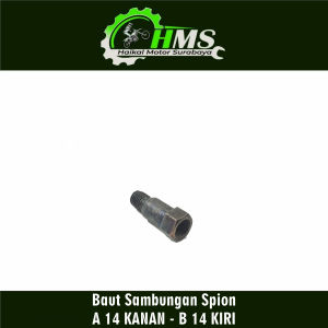 Baut Sambungan Spion Atas 14 KANAN - Bawah 14 KIRI - Baud Peninggi Adapter Spion Honda Ke Motor