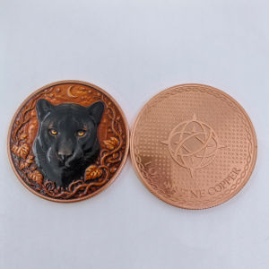 【discount store】8 Types Wild Animal 1 OZ .999 Fine Copper Commemorative Coin Color Print Lion Tiger Wolf Designs Wildlife Collectible Decor Gift