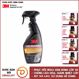 Chai Xịt Bảo Dưỡng & Phủ Bóng Lốp Xe Tire Dressing 3M 39042LT 400ML - Chăm Sóc Cao Su & Ngoại Thất dưỡng lốp