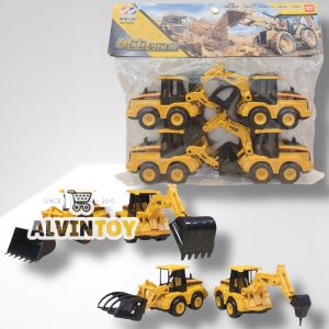 โมเดล รถก่อสร้าง  มี 4 แบบ มี มอก. ขนาดความยาว 18 ซม.. ความสูง 9 ซม.  ผลิตจากพลาสติก คุณภาพดี แข็งแรง ทนทาน