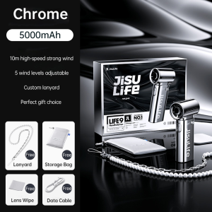 【New】JisuLife Handheld Fan 9 Electroplate Plus Fashionable 5000mAh High-performance Strong wind Compact