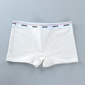 MOMO 12-15 Years Pure Cotton Soft and High-quality Girls Solid Color Shorts Childrens Panty Girls Underwear Flat Angle Letter Panties