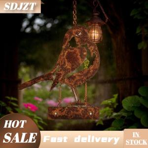 SDJZT 1 chiếc chim màu gỉ sắt trang trí nhà cửa và sân vườn tiện nghi tác phẩm nghệ thuật bằng kim loại phong cách đồng quê đồ trang trí tường sân sau đồ trang trí sân vườn bằng sắt