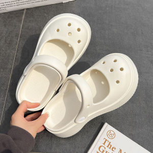 [Free Shipping] WomenS Summer Outdoor Slippers DIY Thick-Soled New Style Clogs Closed-Toe Half-Slipper Sandals