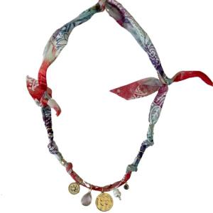 Stylish Silk Neck Scarf Necklace Breathable Cotton Blend Neck Beach Wear Accessory Bohemian Neckwear for Women