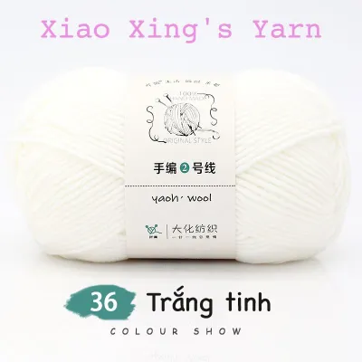 Len yaoh trơn yaoh wool sợi to 3mm chuyên đan móc khăn mũ áo len cuộn sợi thực vật an toàn cuộn 100gr | Xiaoxingyarn