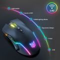 Onikuma CW905 3600 DPI Wireless Gaming Mouse 7 Buttons Design RGB (Black). 