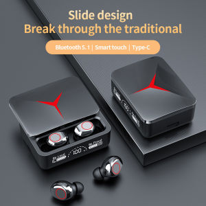 ♥100% sản phẩm gốc + Miễn phí vận chuyển♥M90 TWS bluetooth không dây tai nghe Tai nghe chơi game Stereo độ trễ thấp thể thao Tai nghe kèm hộp Sạc màn hình hiển thị kỹ thuật số 5.3 cuộc gọi kép Tai nghe cảm ứng điện