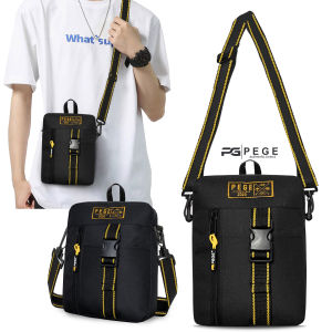 Tas Slempang Pria Casual PEGE Carolus Selempang Bahu Simpel Model Kombinasi - PG 8991