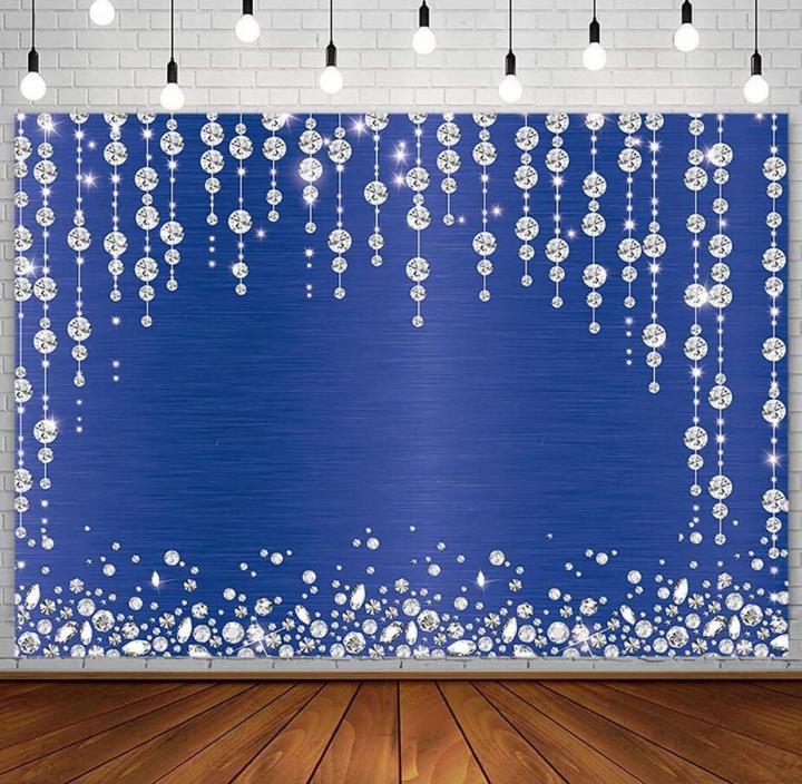 7x5ft Royal Blue Party Photo Backdrop for Photography Girls Birthday